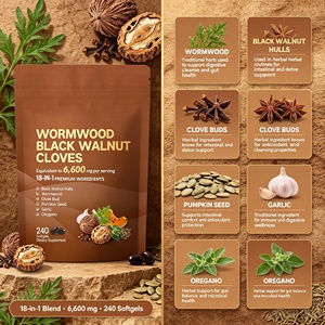 LuvVita Mélange Herbal 18-en-1 d'Armoise, Noyer Noir et <span class=keywords><strong>Clou</strong></span> <span class=keywords><strong>de</strong></span> <span class=keywords><strong>Girofle</strong></span> en Gélules Molles <span class=keywords><strong>pour</strong></span> <span class=keywords><strong>l</strong></span>'Équilibre Intestinal et le Soutien Quotidien au Bien-être – Complément Alimentaire - Product Image 4