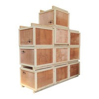 Boîtes en bois empilables multicouches petites caisses en bois bon marché exportées pour le stockage en entrepôt caisse en bois boîte de rangement