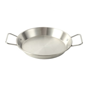 Paellera Clásica <span class=keywords><strong>de</strong></span> <span class=keywords><strong>Acero</strong></span> <span class=keywords><strong>Inoxidable</strong></span> <span class=keywords><strong>para</strong></span> Cocina, Restaurante, Catering, Ecológica, <span class=keywords><strong>para</strong></span> Mariscos Españoles y Pasta, Doble Revestimiento - Product Image 4