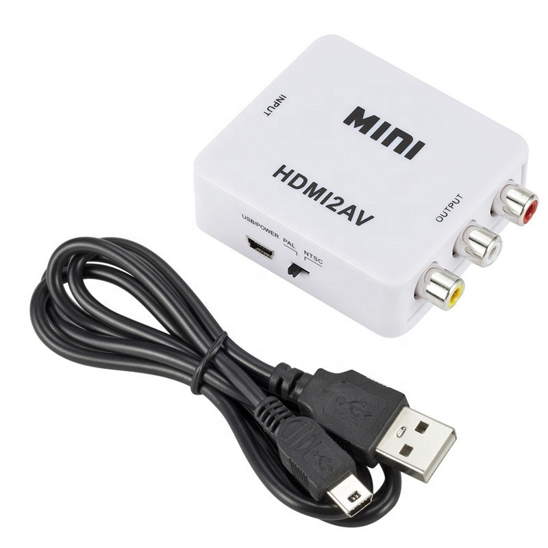 Mini Größe 1080p HDMI2AV HDMI zu AV HDMI zu Cinch Video Audio Konverter