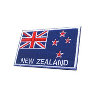 Drapeaux d'Australie et de Nouvelle-Zélande en tissu chenille, badges magnétiques brodés en 3D