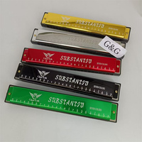 Cheap Beginner Woodwind Instrument Metal Mouth Organ Chromatic 24 Holes Harmonica Musical Instrument