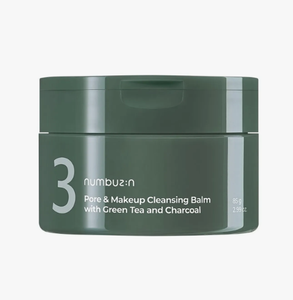 Bálsamo limpiador de poros y maquillaje NO.3 con té verde y carbón, bálsamo desmaquillante de limpieza profunda para el control de poros, suave para el rostro. - Product Image 1