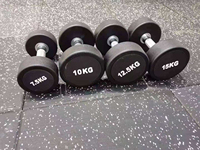 Haltères ronds en caoutchouc DINUO de haute qualité, poids en fonte massifs pour centre de remise en forme, salle de sport à domicile, entraînement