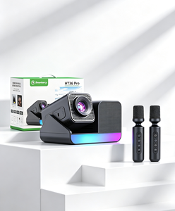 Smartbary HT36 Pro 1080P DLP Projector With Built-In <b>Speakers</b> And Dual <b>Microphones</b> For Home Theater Use - Product Image 1