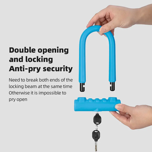 Nouveau vélo U Lock <span class=keywords><strong>vtt</strong></span> vélo de route <span class=keywords><strong>cadenas</strong></span> 2 clés antivol sécurité moto Scooter cyclisme serrure vélo accessoires - Product Image 4