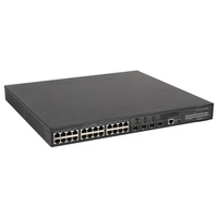 Switch de Red Silencioso de 48 Puertos Gigabit con Doble Fuente de Alimentación Redundante AC, Compatible con POE de Media Potencia, Montable en Rack
