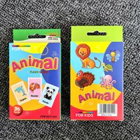 Cartes Flash en papier d'apprentissage Animal éducatif, carte de jeu imprimée personnalisée pour enfants