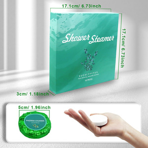 Ducha vaporera aromaterapia eucalipto ducha tabletas 18 piezas en caja aceite esencial burbujas baño tabletas - Product Image 3
