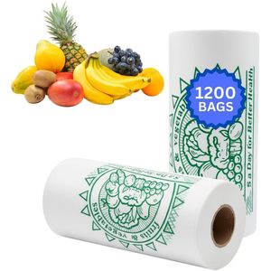 Assurepak Clear Produce <b>Bags</b> Roll 1200 Count 12x20 Inches Hdpe Reusable For Food Storage - Product Image 1