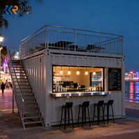 Conteneur d'expédition personnalisable pour café, avec panneaux sandwich et structure en acier, pour usage en café et entrepôt, design moderne