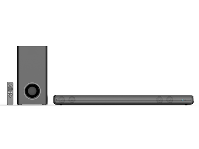2.1 Channels Wireless Soundbar with Subwoofer BT TV Sound Bar Speakers with Included Wireless Microphone