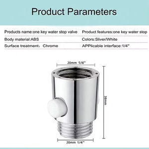 NZMAN Chrome <span class=keywords><strong>ABS</strong></span> G1/2 "душевая рукоятка и пробка для шланга, распылитель для биде, выключатель запорного клапана, клапан управления потоком душа - Product Image 2