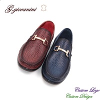 Chaussures de ville de luxe haut de gamme pour hommes, en cuir verni gaufré de qualité supérieure, avec boucle de marque, mocassins de cérémonie, fabrication professionnelle