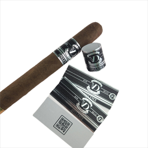 Cigar <b>Label</b> Round Aluminum Foil Sticker Holographic Opulence Design <b>Gift</b> Craft Packaging - Product Image 2