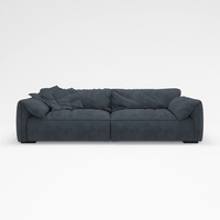 Sofa Tiga Dudukan Berbahan Beludru Frosted, Model Lurus, Flanel, Telinga Gajah, Minimalis Italia, Isian Bulu Angsa Dua Sisi, Untuk Ruang Tamu