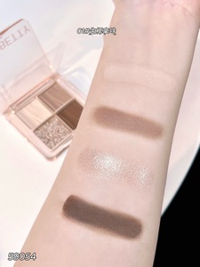 พาเลทอายแชโดว์มินิ 4 สี แบบขายส่ง กล่องใส สีขาว ชมพู พาเลทอายแชโดว์เครื่องสำอาง พาเลทแต่งตาขนาดเล็ก - Product Image 3