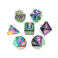 Dragon Wars - Jeu de dés en métal D20 de 16 mm faits à la main - Noir et rouge - Dés en métal personnalisés en vrac pour jeux de rôle DND et jeux de société