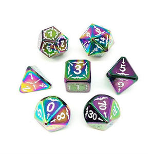 Juego de Dados Metálicos Hechos a Mano <span class=keywords><strong>Dragon</strong></span> Wars de 16 mm D20, Dados Metálicos Personalizados Negros y Rojos para Juegos de Rol, DND y Juegos de Mesa - Product Image 6