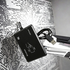 ABS Máy tính để bàn thông minh Đầu đọc thẻ cho kiểm soát truy cập USB thông tin liên lạc với NFC & RFID IC 125Khz 13.56MHz Dải tần số - Product Image 4