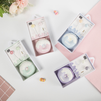 Vente en gros de sac de rangement de dessin animé mignon très attrayant écouteurs intra-auriculaires 3.5mm KIKI-435 écouteur étudiant