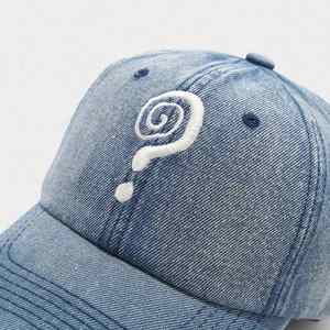 Gorra de Béisbol de Mezclilla con Diseño de Signo de Interrogación, Estilo Urbano para Hombres y Mujeres, Gorras de Béisbol Curvas para Exteriores - Product Image 4