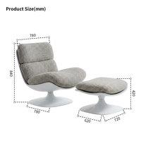 Fauteuil inclinable en tissu de style français moderne, nouvelle arrivée, fauteuil de détente confortable avec repose-pieds pour le salon