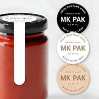 Autocollants personnalisés en vinyle imperméables pour emballages de plats à emporter de restaurants, étiquettes pour snacks et pizzas