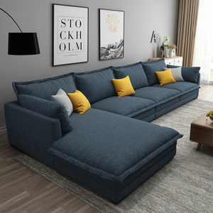 Factory <span class=keywords><strong>Outlet</strong></span> Muebles de sala de estar Sofá de cuero de alta calidad Conjunto Sofá en forma de L - Product Image 4
