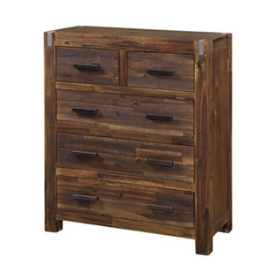 PANAMA RANGE Armoire en bois 5 tiroirs de marque Tallboy Mobilier de chambre à coucher en bois de fabricant du Vietnam - Product Image 4