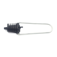 Penjepit Ujung Kabel Udara Bundar Nylon Bertulang Hitam 4-7mm Tipe Self-supporting