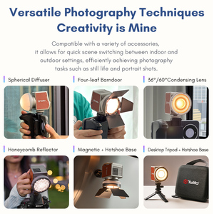TOLIFO PL-15RGB 15W Lampe Vidéo de Poche RGB <span class=keywords><strong>avec</strong></span> Batterie Rechargeable Intégrée CRI96, Lumière d'Appoint Magnétique pour Appareil <span class=keywords><strong>Photo</strong></span> pour Photos en Extérieur - Product Image 5