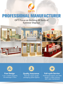 Meubles de magasin de lunettes sur mesure, présentoir mural pour lunettes de soleil avec éclairage LED, aménagement de magasin d'optique - Product Image 5