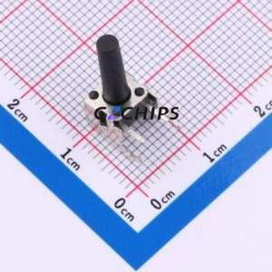 TC-6615-15.0 Tactile Switch Through hole,7.5x6mm Switch Single Pole Single Throw Round Button 1.7N Right Angle Insert - Product Image 1