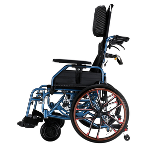 Es adecuado para ancianos y discapacitados, silla de ruedas con asiento inclinado portátil y plegable, silla de ruedas especial reclinable de respaldo alto - Product Image 4
