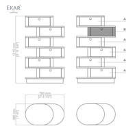 Table console EKAR Altair, mobilier moderne de luxe pour salon, pour villa et hôtel