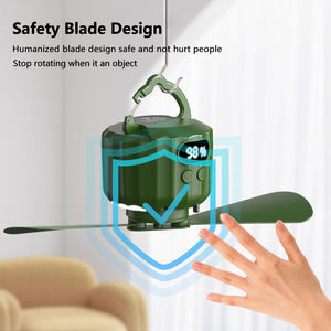 Batería grande Tienda <span class=keywords><strong>de</strong></span> campaña Ventiladores <span class=keywords><strong>de</strong></span> <span class=keywords><strong>techo</strong></span> 3 velocidades Toldo <span class=keywords><strong>Ventilador</strong></span> colgante con linterna LED USB remoto 10400Mah - Product Image 6