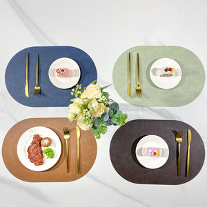 Elliptische PU-Tischdecken waschbare Tischdecke hitzebeständige rutschfeste Tischdecken für Küchentisch Esstischdecken - Product Image 1