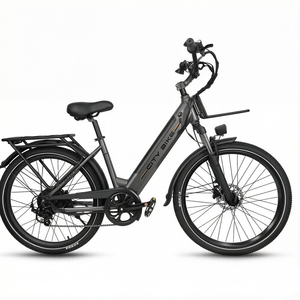 Vélo électrique urbain sportif pour trajets quotidiens, pneus V10 de 26 pouces, moteur brushless 250W, batterie lithium 36V10.4AH, frein à disque hydraulique - Product Image 4