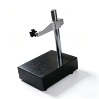 Support de comparaison en granit à bras incliné à bouton unique pour base d'indicateur de métrologie