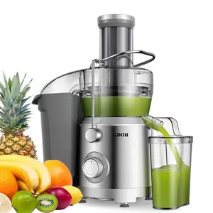 1300W Hoge Sapopbrengst Zilveren Roestvrijstalen Power Juicer Veilige Hele Vegetarische En Vruchtensap Afzuigmachine Persmachine