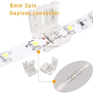 2pin 8mm lehimleme LED şerit geçmeli konnektör 2 Pin I L T X şekli lehimsiz konnektör 8mm 3528 2825 SMD LED bant ışıkları