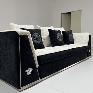 China tela decoración del hogar <span class=keywords><strong>muebles</strong></span> sofá conjuntos sala de estar terciopelo diseñador hogar marca sofá de lujo - Product Image 3