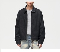Veste rétro originale en cuir PU pour hommes et femmes, nouveau style printemps/automne, décontractée, col roulé, fermeture éclair, épaisse, teinte unie