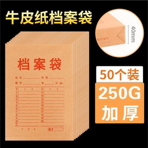 Kraft Paper File Bags A4 180g Opaque Digital Printing Office Document Storage Bag - Product Image 2