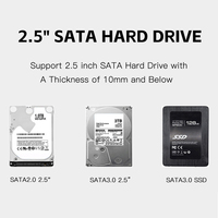 Premium USB C 3,0 Hdd SSD Carcasa Caja de adaptador de disco duro externo de 2,5 pulgadas