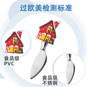 Christmas House Stainless Steel Cheese Knife Set 3 Pc Dishwasher Safe Cutlery For Holiday Serving - Product Image 5