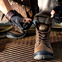 Bottes de sécurité de travail chaudes et hautes Diansen pour hommes, mode d'hiver, anti-feu, légères, imperméables, bottes de sécurité protectrices