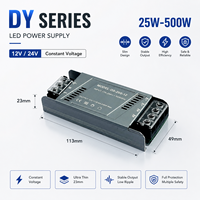 Alimentation LED 24V 100W AC-DC ultra-mince à tension constante, sortie unique, multiples protections pour éclairage d'armoires et projecteurs, boîtier en aluminium