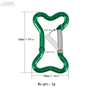 High Quality <strong>Dog</strong> Bone Shaped Aluminum Alloy Snap <strong>Hook</strong> with Customizable Logo for Bags or AirPods - Product Image 2